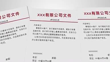 红头政府党政文件证书展示AE模板视频的预览图